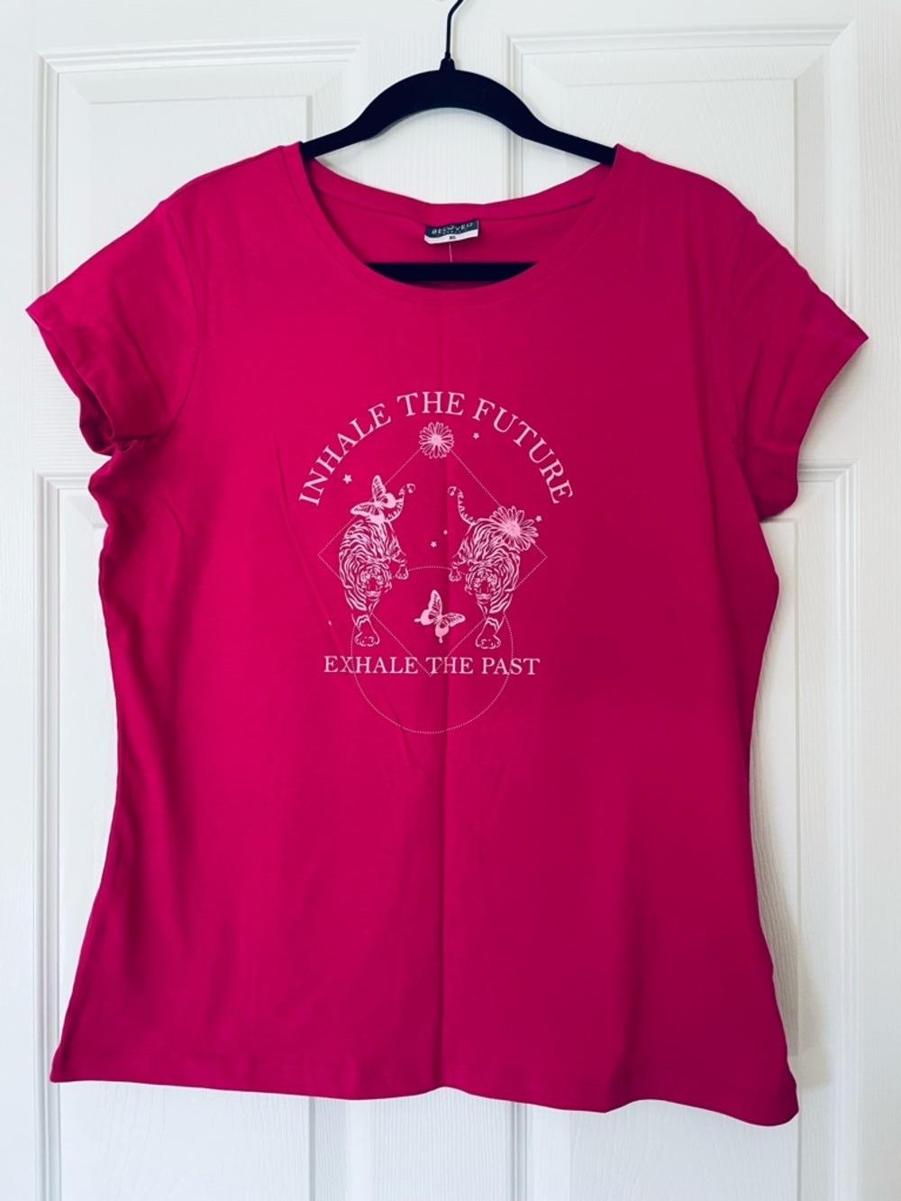 Beloved Magenta Graphic Tee | Celestial Inspirational Print 100% Cotton